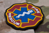 FIRE RESCUE PVC MORALE PATCH - Tactical Outfitters