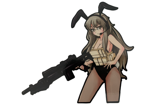 Bunnygirl Two Die Cut Sticker - Tactical Outfitters