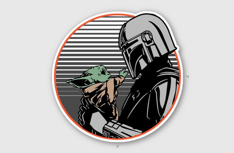MANDO AND CHILD STICKER - Tactical Outfitters