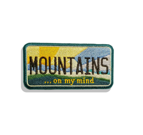 Mountains On My Mind License Plate Morale Patch - Tactical Outfitters