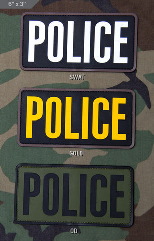 POLICE 6x3 PVC Patch - Tactical Outfitters